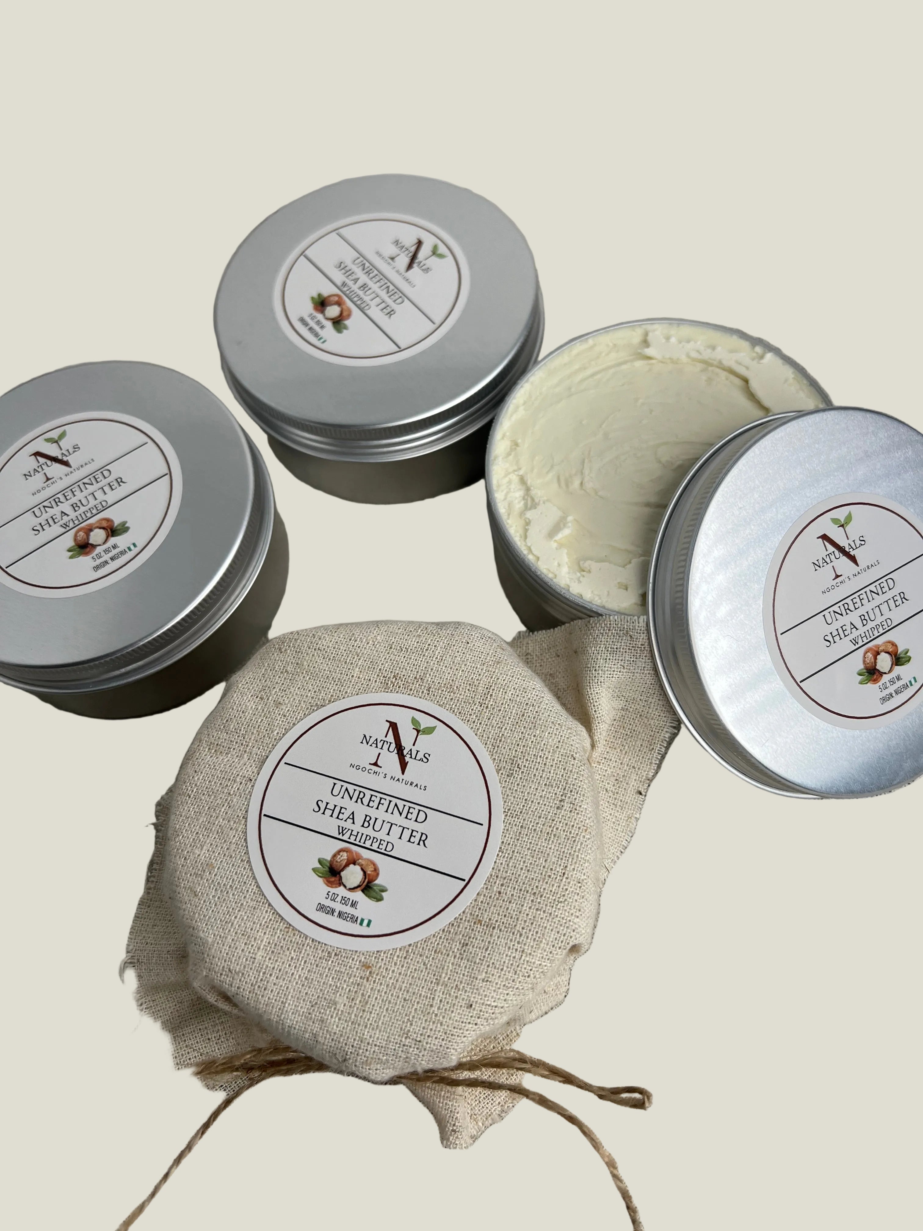 Uraffineret Rå Shea Butter - 150ml